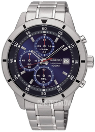 Seiko Chronograph Niebieski/Stal Ø44 mm SKS559P1