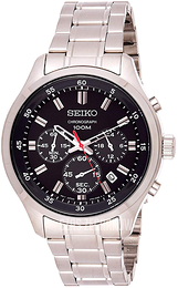 Seiko Czarny/Stal Ø43 mm SKS587P1