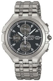 Seiko Chronograph Czarny/Tytan SNA069