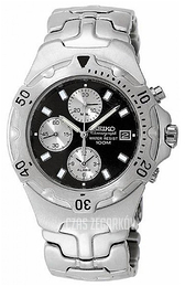 Seiko Czarny/Stal Ø38 mm SNA279