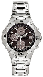 Seiko Czarny/Stal Ø41 mm SNA551