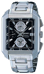 Seiko Premier Czarny/Stal SNA743
