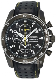 Seiko Sportura Czarny/Skóra Ø42 mm SNAE67P1