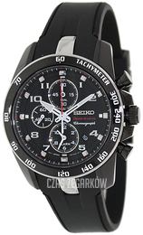 Seiko Chronograph Czarny/Guma Ø42 mm SNAE89P1