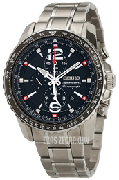 Seiko Sportura Czarny/Stal Ø44 mm SNAE95
