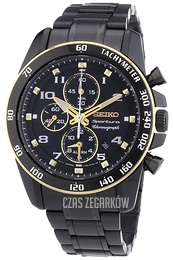 Seiko Czarny/Stal Ø42 mm SNAF34P1