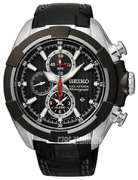 Seiko Czarny/Skóra Ø47 mm SNAF39P2