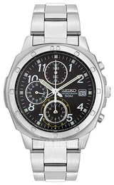 Seiko Chronograph Czarny/Stal Ø40 mm SND195P1