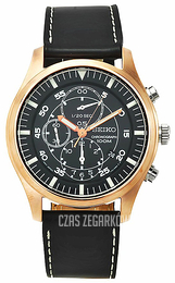 Seiko Czarny/Skóra Ø42 mm SNDA20P1