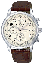 Seiko Chronograph Beżowy/Skóra Ø40 mm SNDC31