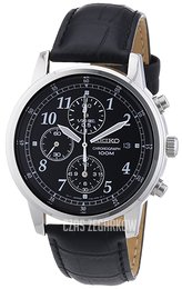 Seiko Chronograph Czarny/Skóra Ø40 mm SNDC33