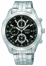 Seiko Czarny/Stal Ø43 mm SNDC37