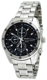 Seiko Chronograph Czarny/Stal Ø43 mm SNDC43