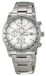 Seiko Chronograph Biały/Stal Ø41 mm SNDD03