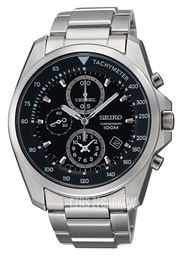 Seiko Chronograph Czarny/Stal Ø42 mm SNDD63P1