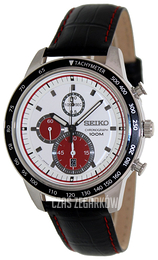 Seiko Chronograph Biały/Skóra Ø43 mm SNDD91