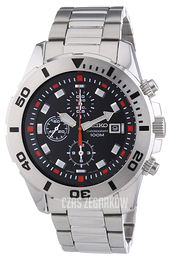 Seiko Chronograph Czarny/Stal Ø45 mm SNDD95