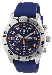 Seiko Chronograph Niebieski/Guma Ø45 mm SNDE03