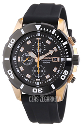 Seiko Chronograph Czarny/Guma Ø45 mm SNDE04