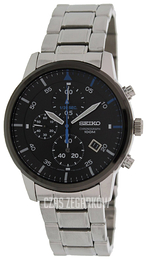 Seiko Chronograph Czarny/Stal Ø40 mm SNDE07