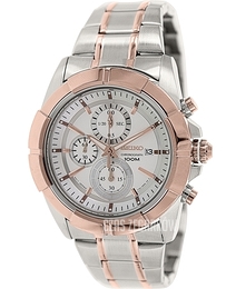 Seiko Chronograph Czarny/Stal Ø42 mm SNDE72