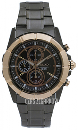 Seiko Chronograph Czarny/Stal Ø41 mm SNDE76