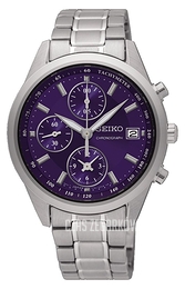 Seiko Chronograph Purpurowy/Stal Ø36 mm SNDV53P1