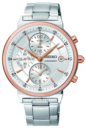 Seiko Chronograph Srebrny/Stal Ø37 mm SNDW48