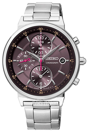 Seiko Chronograph Purpurowy/Stal Ø37 mm SNDW51