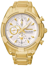 Seiko Velatura Biały/Stal w odcieniu złota Ø39 mm SNDW56P1