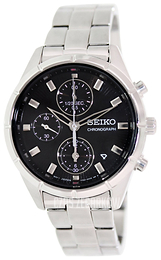 Seiko Chronograph Czarny/Stal Ø36 mm SNDX47