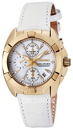 Seiko Biały/Skóra Ø36 mm SNDY22P1