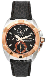 Seiko Velatura Czarny/Skóra Ø37 mm SNDZ20