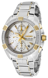 Seiko Velatura Biały/Stal w odcieniu złota Ø36 mm SNDZ38