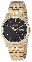 Seiko Dress Czarny/Stal w odcieniu złota Ø36 mm SNE044