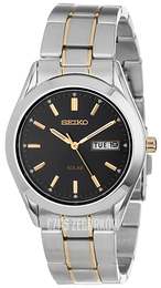 Seiko Dress Czarny/Stal w odcieniu złota Ø37 mm SNE047