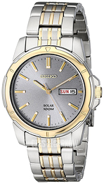 Seiko Solar Szary/Stal w odcieniu złota Ø38 mm SNE098P9