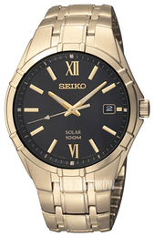 Seiko Dress Czarny/Stal w odcieniu złota Ø38 mm SNE220