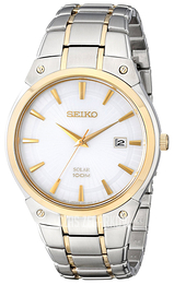 Seiko Biały/Stal w odcieniu złota Ø41 mm SNE324