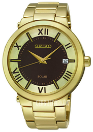 Seiko Brązowy/Stal w odcieniu złota Ø38.5 mm SNE884