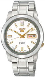 Seiko 5 Biały/Stal Ø38.5 mm SNKK07K1