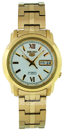 Seiko Dress Biały/Stal w odcieniu złota Ø38 mm SNKK84