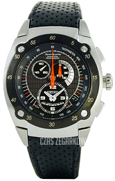 Seiko Czarny/Skóra Ø42 mm SNL043P2