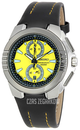 Seiko Chronograph Żółty/Skóra Ø46 mm SNN149P1