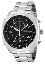 Seiko Chronograph Czarny/Stal Ø44 mm SNN215