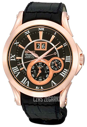 Seiko Kinetic Czarny/Skóra Ø40 mm SNP036P1