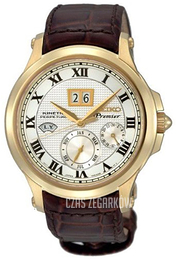 Seiko Premier Srebrny/Skóra Ø43 mm SNP044P1