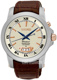 Seiko Premier Beżowy/Skóra Ø42 mm SNQ150P1