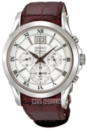 Seiko Premier Biały/Skóra Ø40 mm SPC059P1