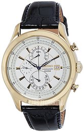 Seiko Chronograph Biały/Skóra Ø44 mm SPC168P1